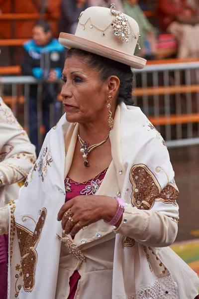 Oruro Bolivia Február 2017 Morenada Táncosok Díszes Jelmezben Parádéznak Oruro — Stock Fotó