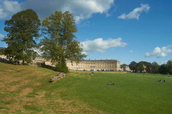 Bath Verenigd Koninkrijk September 2020 Royal Crescent Bath Somerset Verenigd — Stockfoto