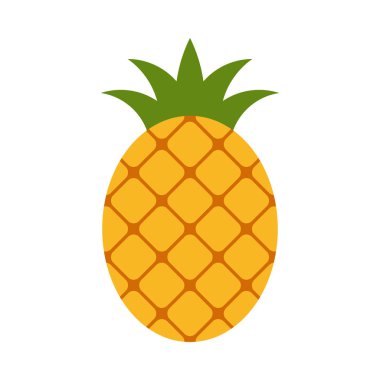 Beyaz arka plan üzerinde izole ananas simgesi