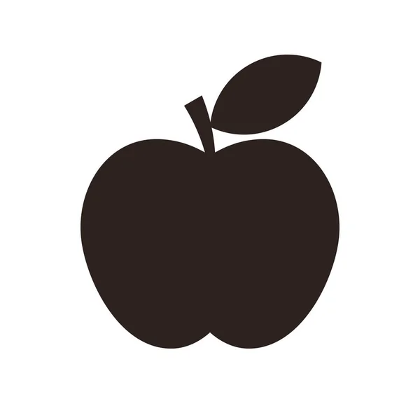 孤立在白色背景上的苹果图标 — 图库矢量图片
