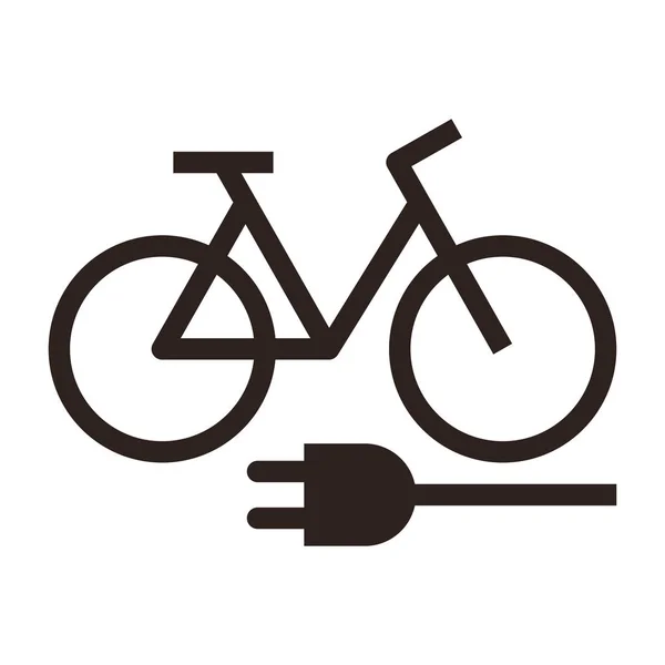 Bike Bike Bicicleta Eléctrica Bicicleta Eléctrica — Archivo Imágenes Vectoriales