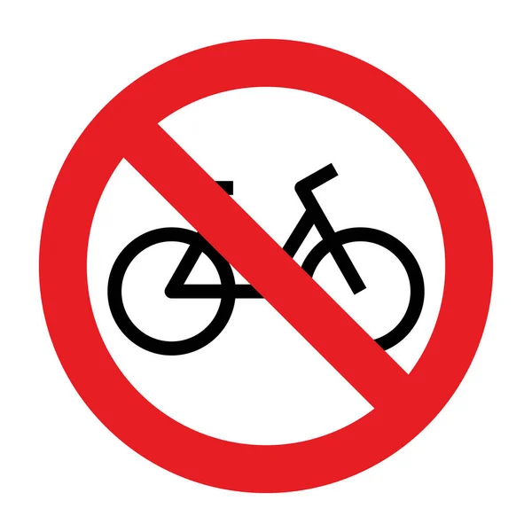 Κανένα Σημάδι Ποδηλάτων Που Απομονώνονται Λευκό Φόντο — Διανυσματικό Αρχείο