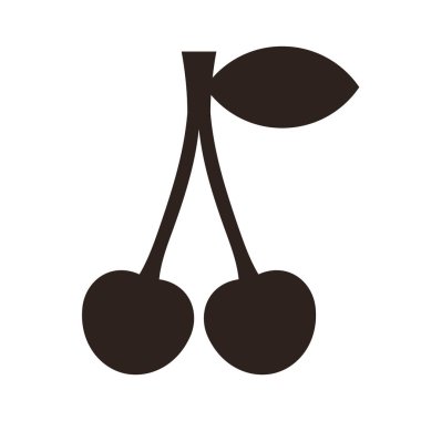 Beyaz arka plan üzerinde izole kiraz simgesi