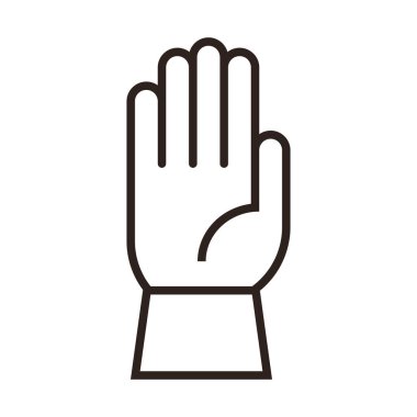 İnşaat eldiven imza izole üzerinde beyaz arka plan