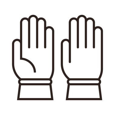 İnşaat eldiven yalıtılmış üzerinde beyaz arka plan oturum