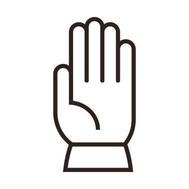 Eldiven imza izole üzerinde beyaz arka plan