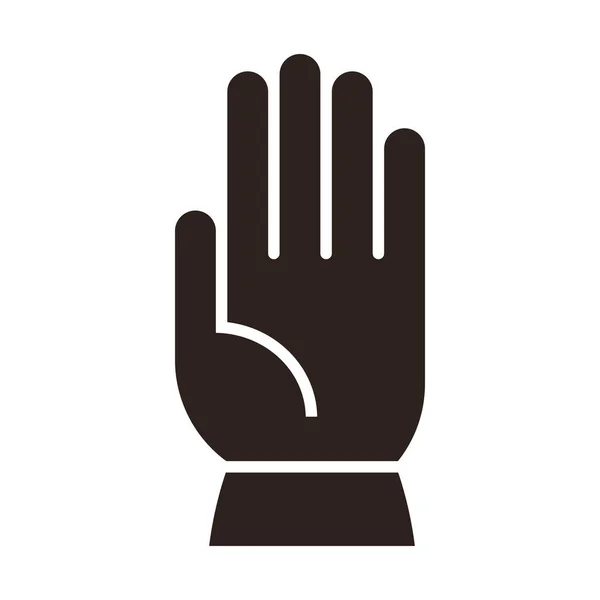 Handske Logga Isolerade Vit Bakgrund — Stock vektor
