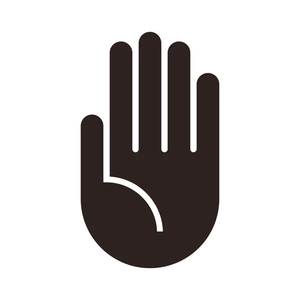 Піктограма Руки Ізольована Білому Тлі — стоковий вектор