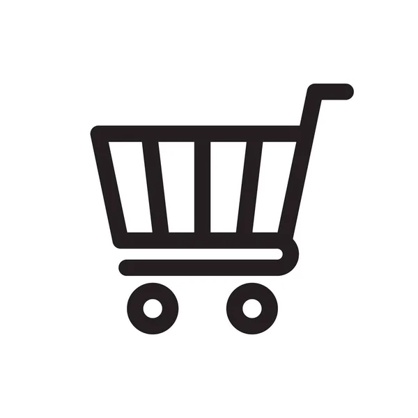 Shopping Cart Icon Isolated White Background — Stock Vector