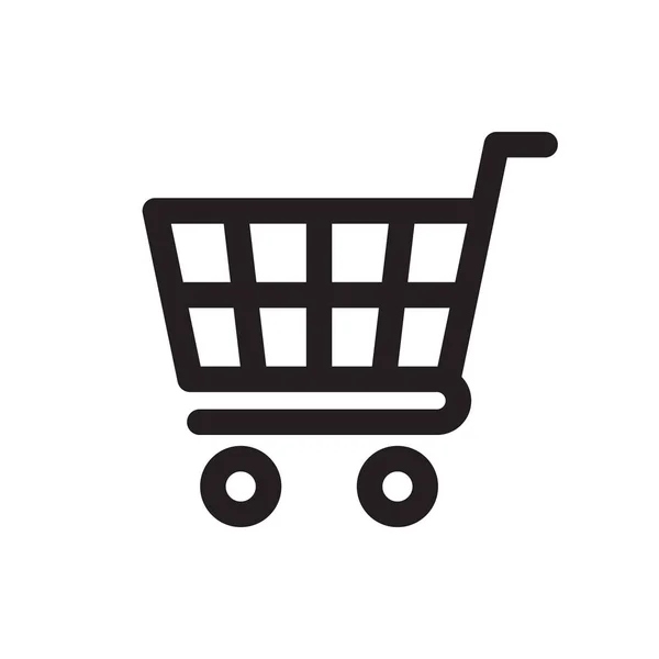 Shopping Cart Icon Isolated White Background — Stock Vector