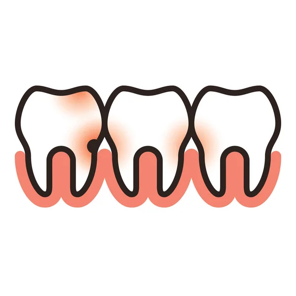 Bolavý zub ikona — Stockový vektor