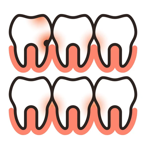 Зубная боль и парадонтоз — стоковый вектор