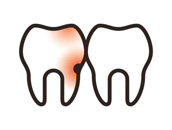 Ícone de dor de dente — Vetor de Stock