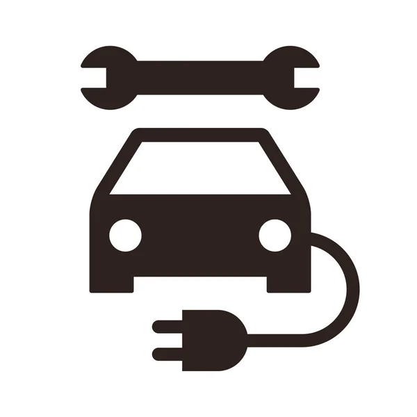 Service de voiture électrique — Image vectorielle