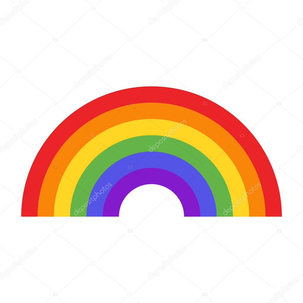 Rainbow icon isolated on white background