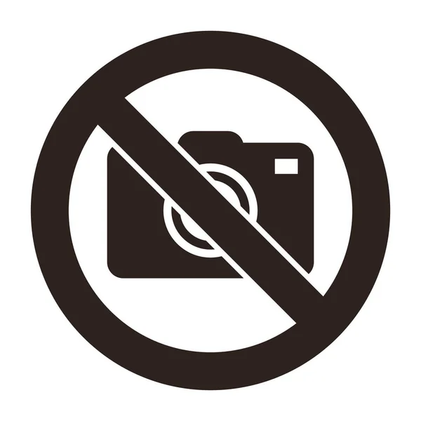 Cameras prohibited sign — Stock Vector