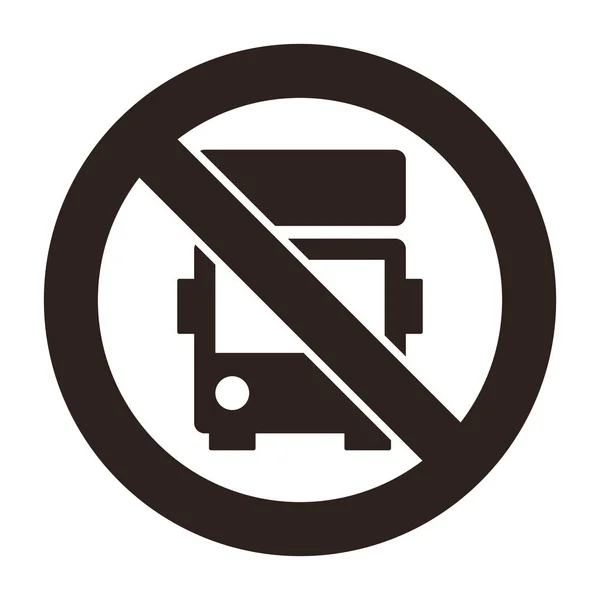 Pas de panneau de stationnement pour camions — Image vectorielle