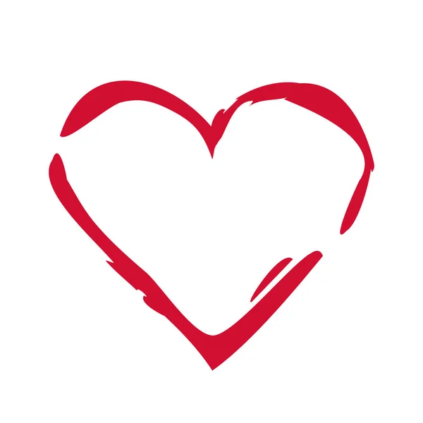 Een hart. Symbool van romantiek en liefde — Stockvector