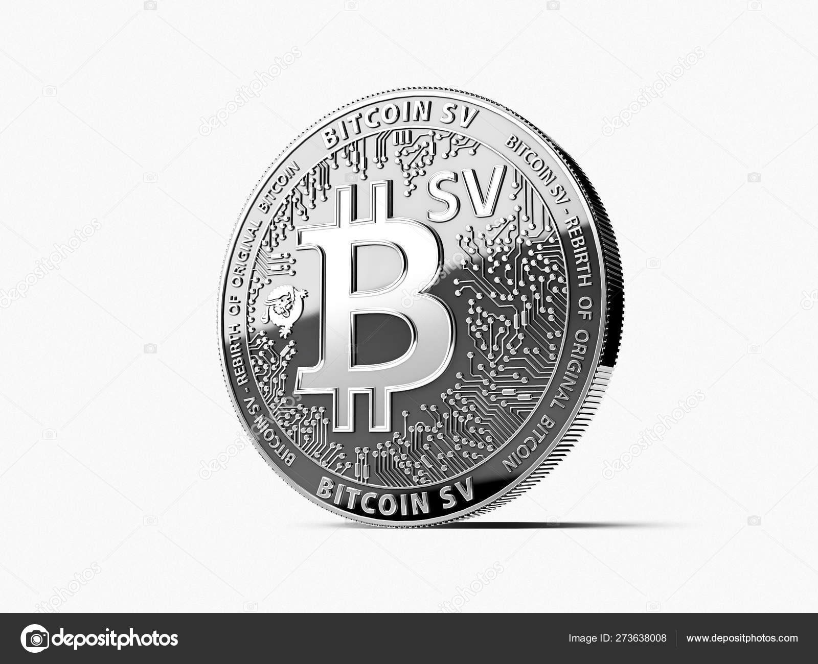 Silver Bitcoin Satoshi Vision (Bitcoin SV or BSV) cryptocurrency physical  concept coin isolated on white background. 3D rendering — Stock Editorial  Photo © hello.artmagination.com #273638008