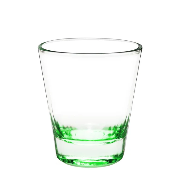 Groen Glas Whisky Witte Achtergrond — Stockfoto