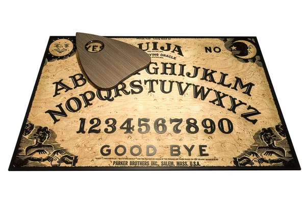 Placa Ouija Isolado Fundo Branco Ilustração — Fotografia de Stock