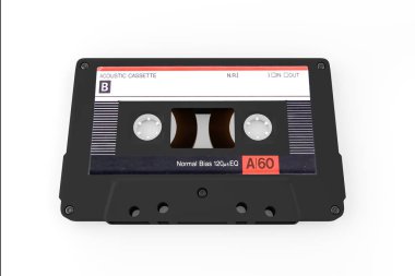 Beyaz arka plan üzerinde 3d illüstrasyon izole kaset 