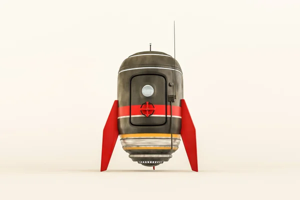 space capsule isolated on white background 3d illustration