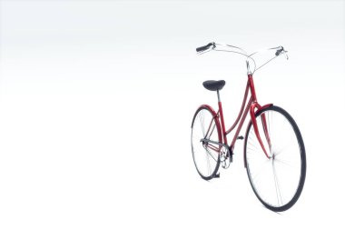 Beyaz arka plan üzerinde 3d illüstrasyon izole Bisiklet 