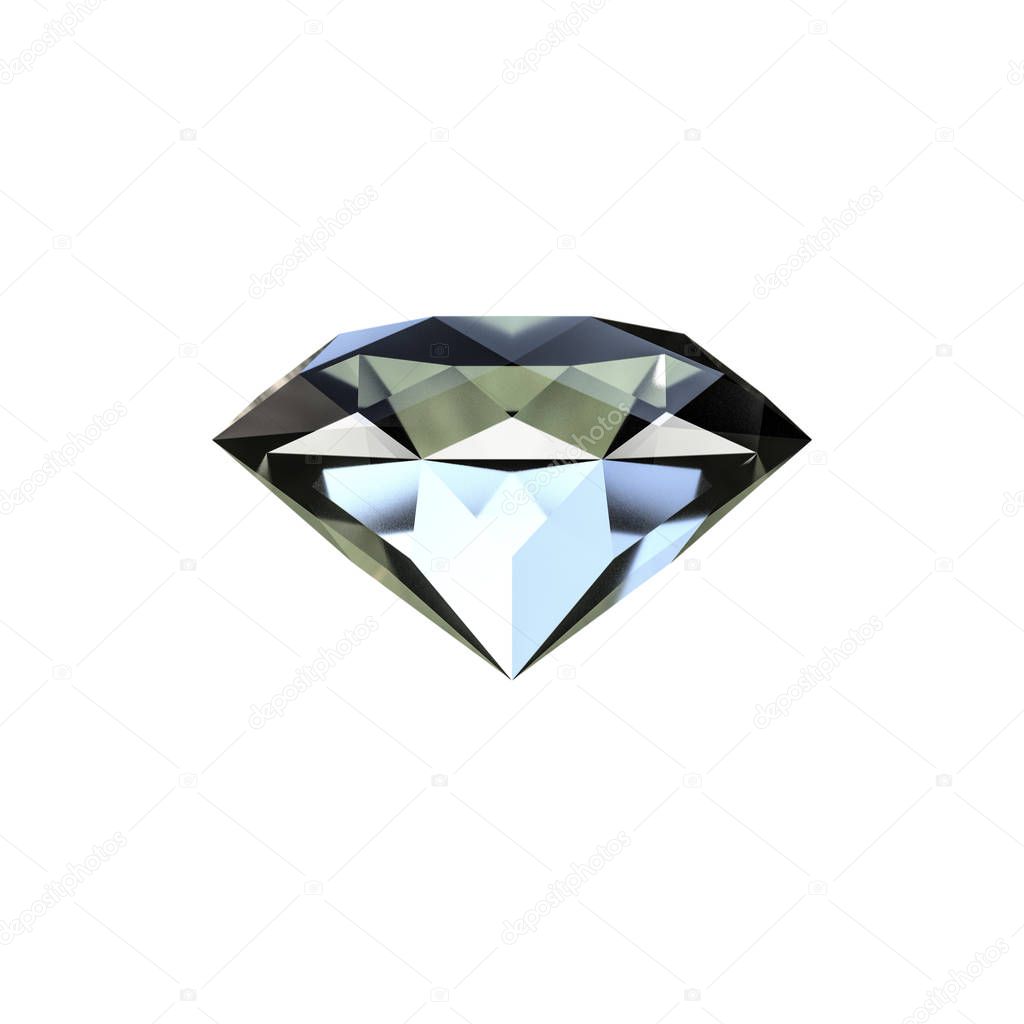 diamond isolated on white background 3d illustration 