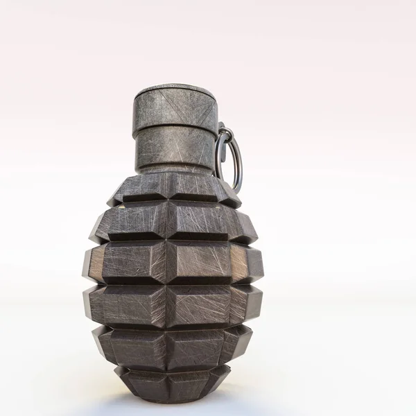 Grenade Isolée Sur Fond Blanc Illustration — Photo