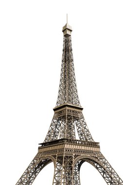 tour Eiffel beyaz arka plan üzerinde 3d illüstrasyon izole 
