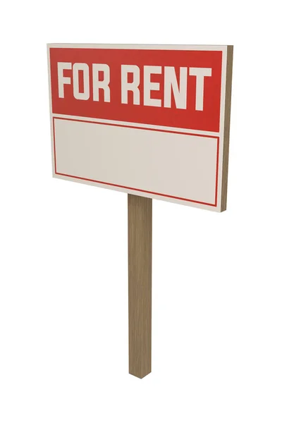 Rent Sign Isolated White Background Illustration — Stock Photo, Image