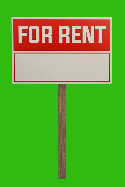 Rent Sign Isolated Green Background Illustration — Stock Photo, Image