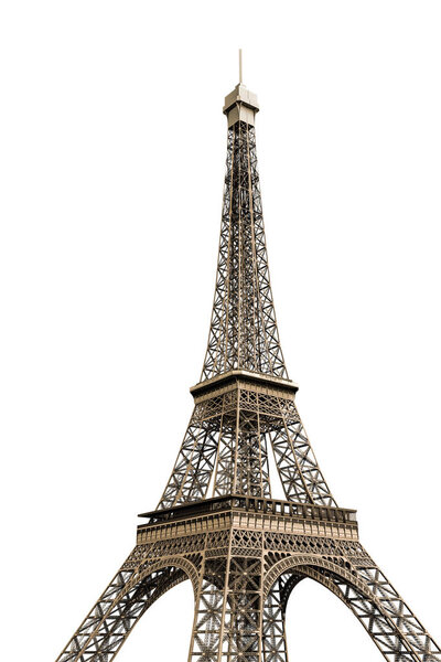 Tour Eiffel Isolé Sur Fond Blanc Illustration — Photo