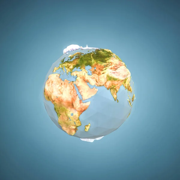 Planet Earth Low Poly Illustration — Stock Photo, Image