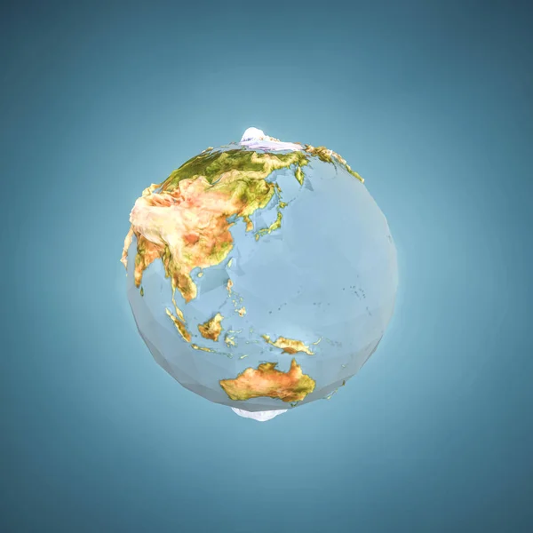 Planet Earth Low Poly Illustration — Stock Photo, Image