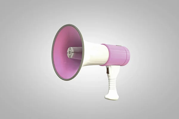 Roze Megafoon Geïsoleerd Een Witte Achtergrond Illustratie — Stockfoto