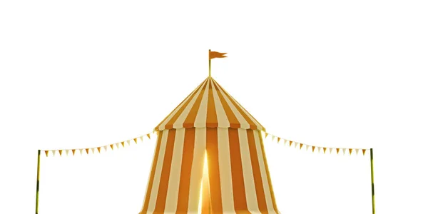 Circus Tent Geïsoleerd Witte Achtergrond Illustratie — Stockfoto