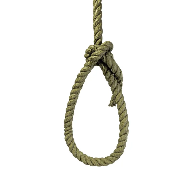 Hanged Noose Isolated White Background Illustration — Stock Photo, Image