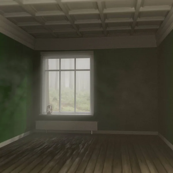 Empty Room Woods Illustration — Stock Photo, Image