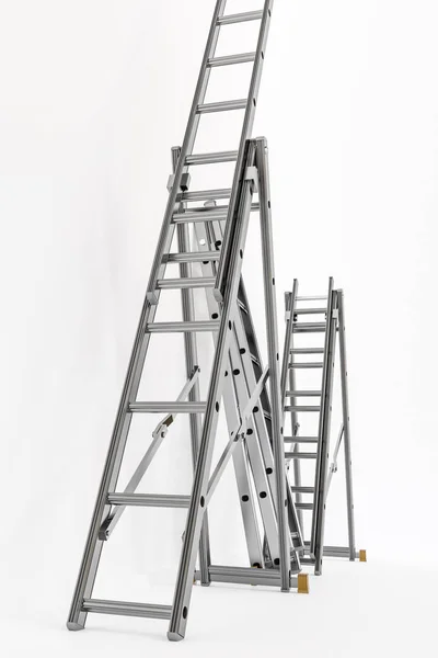 Metalen Ladder Geïsoleerd Witte Achtergrond Illustratie — Stockfoto