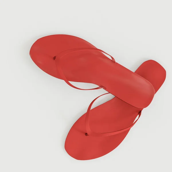 Rode slippers — Stockfoto