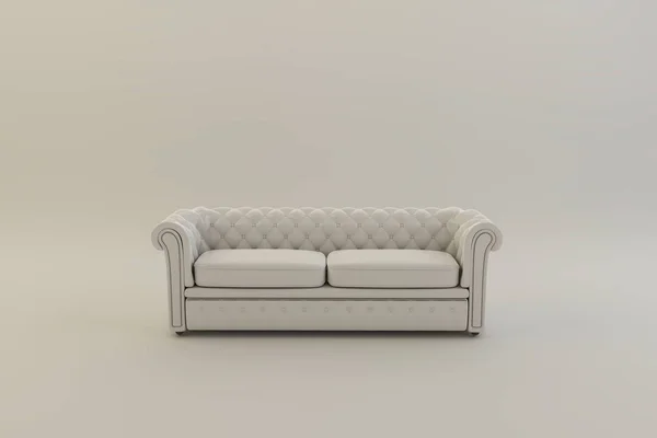 Biała kanapa — Zdjęcie stockowe
