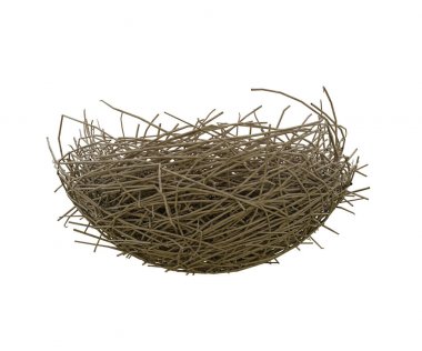 yuva üzerinde beyaz izole