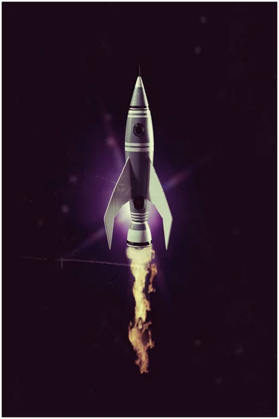 Foguete espacial — Fotografia de Stock