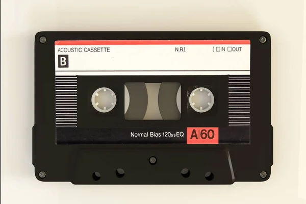 Cassette tape geïsoleerd op wit — Stockfoto