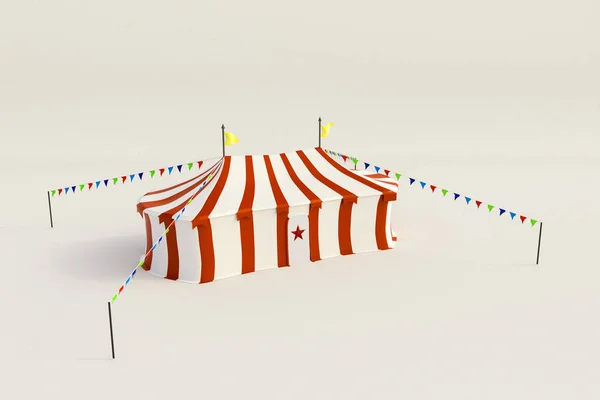 Цирковий намет ізольований на білому — стокове фото