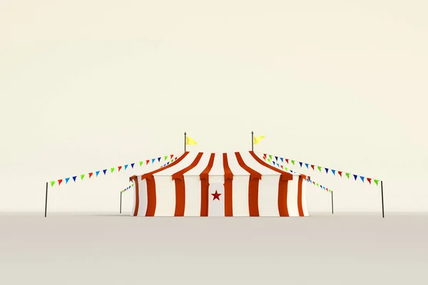 Circus tent isolated on white — Stock Photo, Image