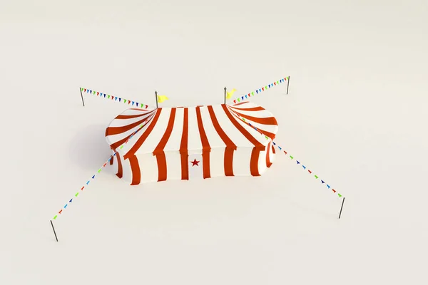 Carpa de circo aislada en blanco — Foto de Stock
