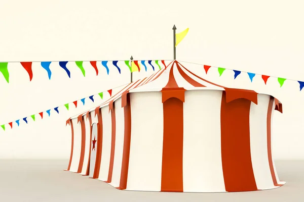 Circus tent isolated on white — Stock Photo, Image